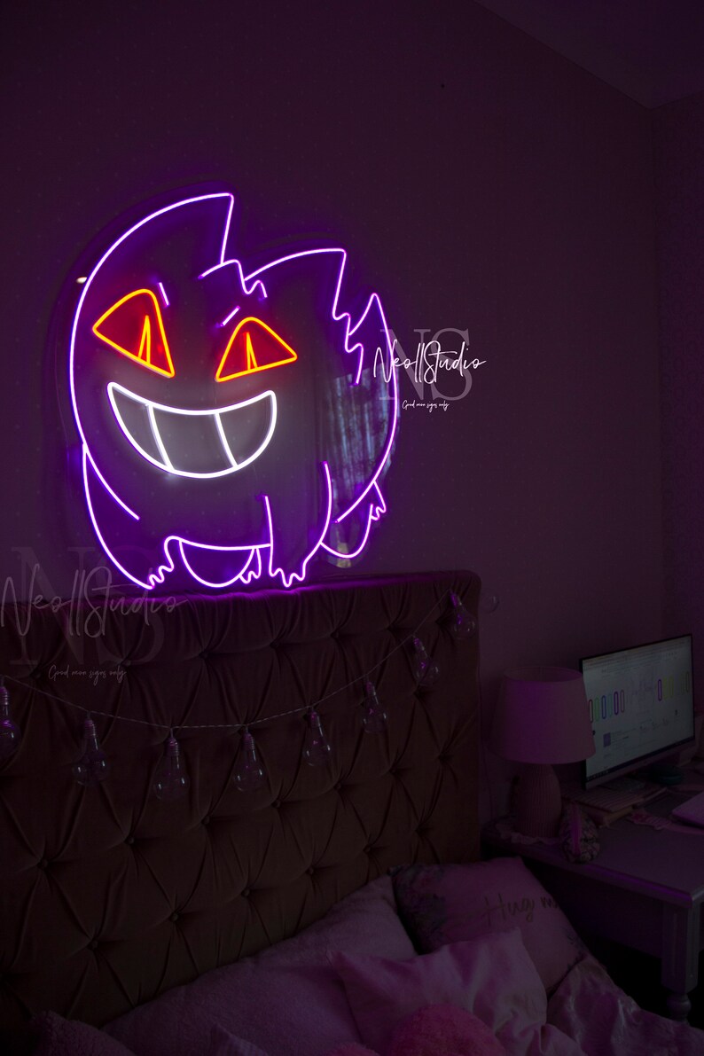GENGAR LED Neon Sign Custom Neon Neon Light Etsy