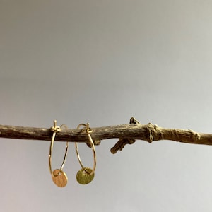 Gold minimal circle hoop earrings