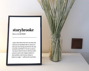 Original Wording OUAT "Storybrooke" Definition Print Size A4 (PDF Digital Download)