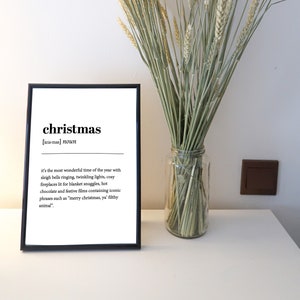Original Wording &quot;Christmas&quot; Definition Print Size A4 (PDF Digital Download)