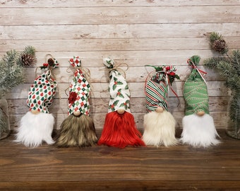 Christmas Gnomes, Holiday Gnomes, Festive Gnomes, Winter Gnomes, Farmhouse Gnomes, Home Decor, Gnome Decor, Tiered Tray Decor