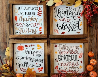 Thanksgiving Signs, Thanksgiving Decor, Fall Signs, Fall Decor, Autumn Signs, Autumn Decor, Farmhouse Signs, Farmhouse Decor, Home Decor