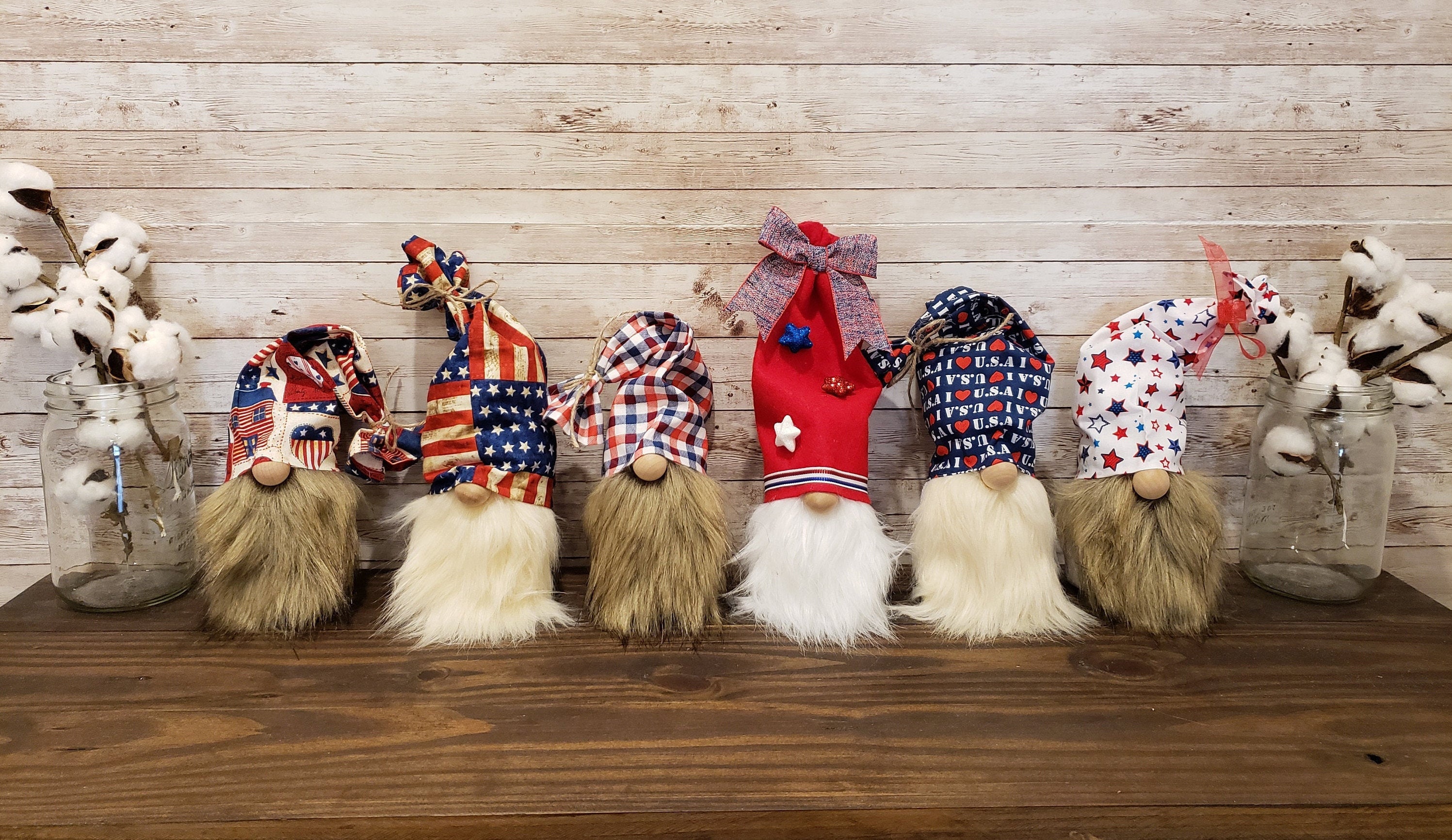 Fourth of July Gnomes Patriotic Gnomes Memorial Day Gnomes Etsy