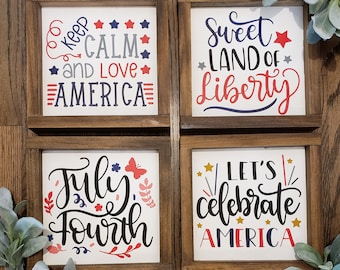 Fourth of July Signs, Patriotic Signs, Independence Day Signs, July 4th Signs, July 4th Decor, Independence Day Decor, 4th of July Decor