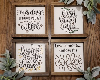 Coffee Signs, Coffee Decor, Coffee Lover Signs, Farmhouse Signs, Farmhouse Decor, Home Decor, Handmade Signs