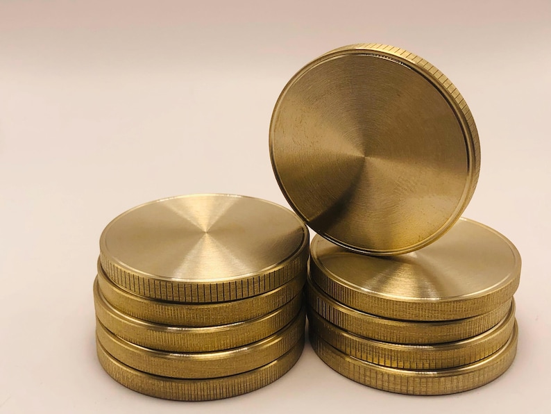 1.57" X 0.157" | 40mm X 4mm Brass Coin Blanks for Laser Engraving - Etsy