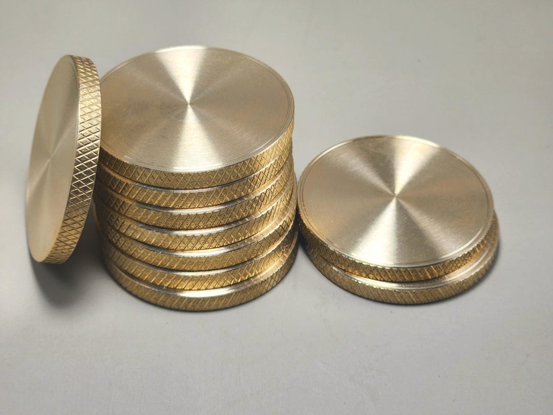 1.57" X 0.157" | 40mm X 4mm Brass Coin Blanks for Laser Engraving ...