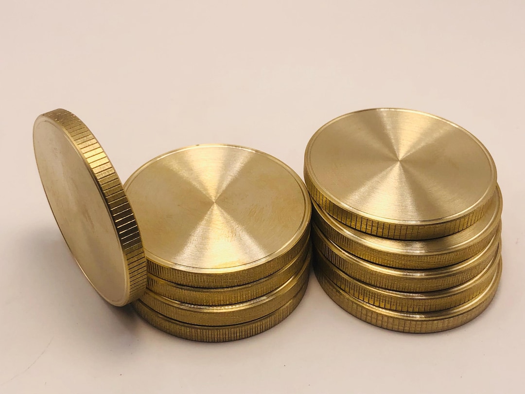 1.57" X 0.157" | 40mm X 4mm Brass Coin Blanks for Laser Engraving - Etsy