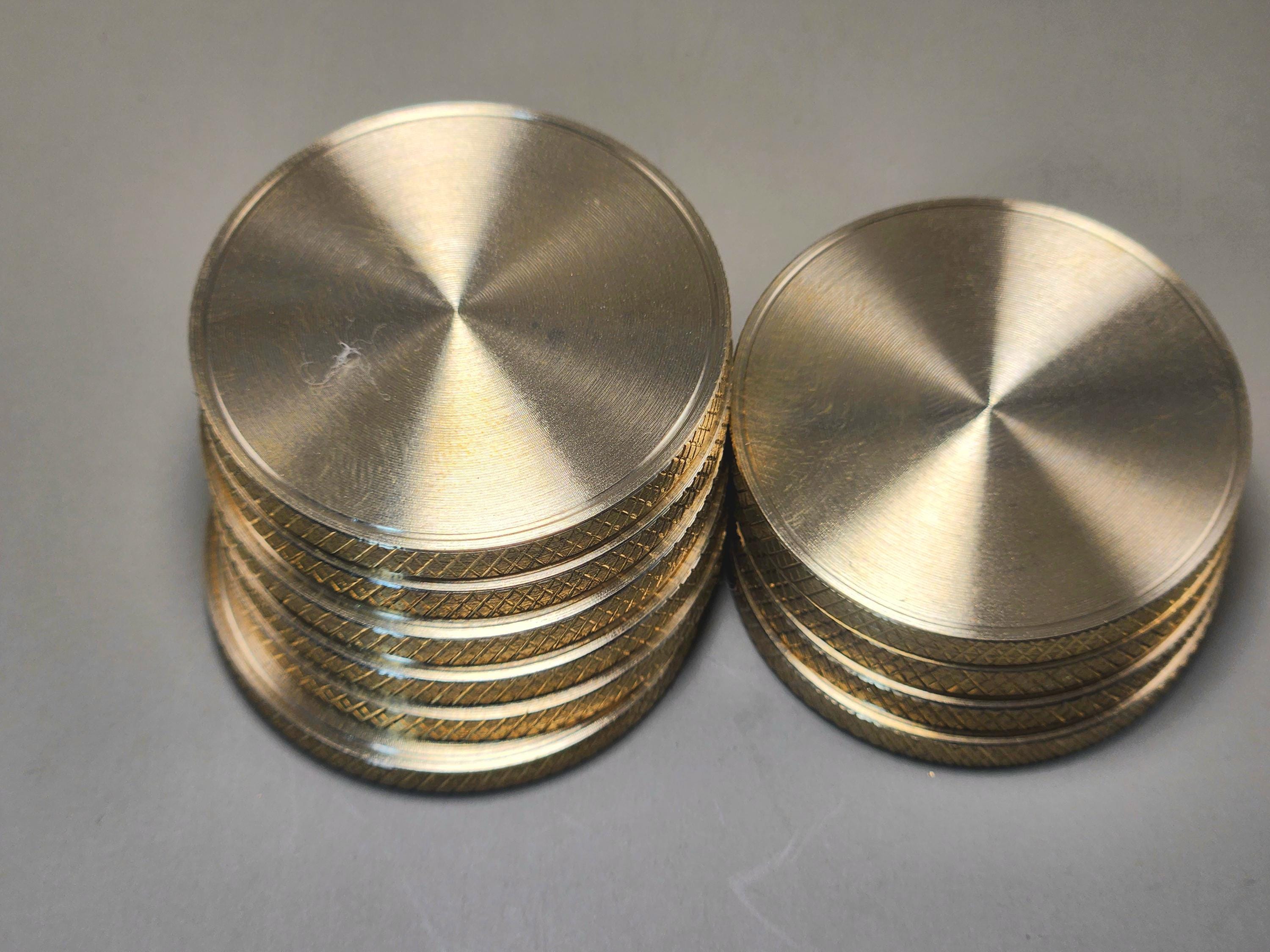 1.57" X 0.157" | 40mm X 4mm Brass Coin Blanks for Laser Engraving ...