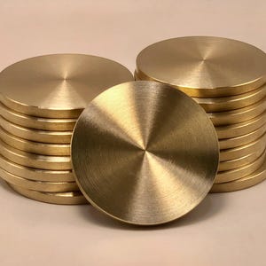 1.57&quot; x 0.118&quot; - 40mm x 3mm | Blank Brass Coin (Plain Edges) for Laser Engraving