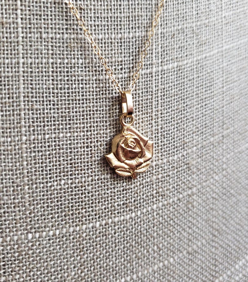 Little French Rose Jesus Sacred Heart Medal Necklace, Jesus Image, 18 ...