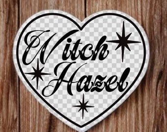 Tattoo Artist Labels/Bottle Labels/Tattoo Stickers/Tattoo Bottle Stickers/Tattoo Labels/Wash Bottles/ Black Heart Clear Vinyl Witch Hazel