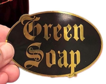 Tattoo Artist Labels/Bottle Labels/Tattoo Stickers/Tattoo Bottle Stickers/Tattoo Labels/Wash Bottles/Old Eng Black Gold Chrome Green Soap