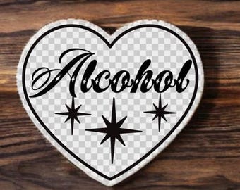 Tattoo Artist Labels/Bottle Labels/Tattoo Stickers/Tattoo Bottle Stickers/Tattoo Labels/Wash Bottles/ Black Heart Clear Vinyl Alcohol