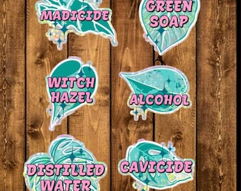 All6Tattoo Artist Labels/Bottle Labels/Tattoo Stickers/Tattoo Bottle Sticker/Tattoo Labels/Wash Bottles/Plant Stickers/Monstera/Philodendron