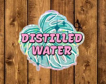 Tattoo Artist Labels/Bottle Labels/Tattoo Stickers/Tattoo Bottle Stickers/Tattoo Labels/Wash Bottles/Monstera Plant Glitter Distilled Water