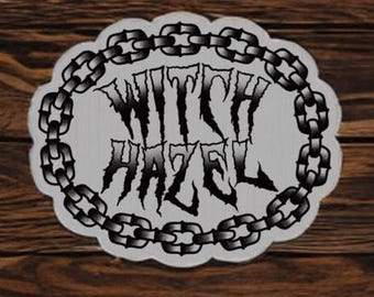 Tattoo Artist Labels/Bottle Labels/Tattoo Stickers/Tattoo Bottle Stickers/Labels/Wash Bottles/Hardcore Trad BlkChain Aluminum Witch Hazel