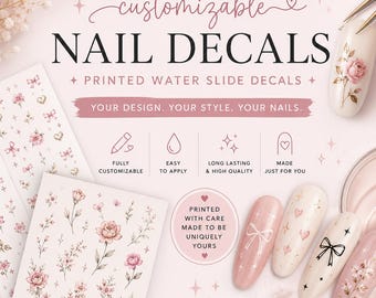 Individuell gestaltbare bedruckte Nagelaufkleber (15-20 Stück)