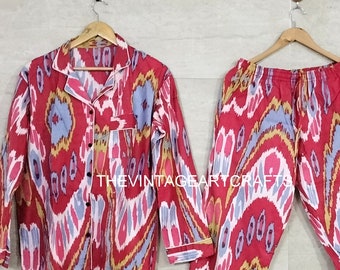 Hand Block Print Cotton Pajama Set: Indian Night Wear