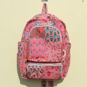 Patchwork Cotton Quilted Backpack: Bohemian Hippie Tote Bag