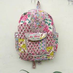 Cotton Quilt Patchwork Backpack Cotton Indian Laptop Bag Hand Bohemian Hippie Tote Backpack cotton patch work tote bag reversible bag