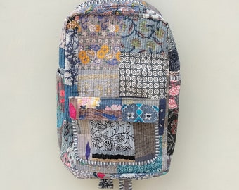 Baumwoll-Patch-Arbeitsreise-gesteppter Rucksack, Handtasche mit großer Kapazität, Reisetasche, Segeltuchtasche, tägliche Tasche, Schulrucksack-Studenten-Reißverschluss-Schultasche