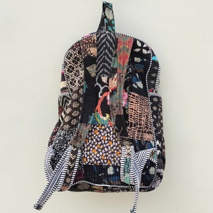 Sac à dos matelassé de voyage avec patch en coton, sac à main de grande capacité, sac de voyage, sac en toile, sac quotidien, sac à dos d'école avec fermeture éclair pour étudiant
