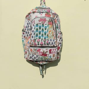 Patchwork Cotton Backpack: Bohemian Hippie Laptop Bag