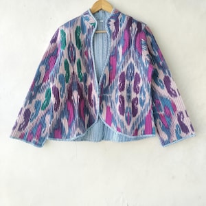 Indian Cotton Fabric Jacket With Collar New Style Vintage Jacket Women wear Handmade Printed Jacket Boho New Style Coat Gift For Her