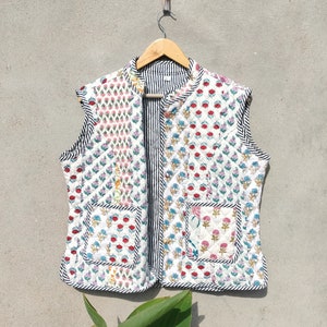 Handmade Patchwork Kantha Jacket: Bohemian Quilted Cotton Coat