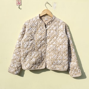 コットンキルティングリバーシブルファッションジャケットフラワーブロックプリントボヘミアンショートジャケット冬服コートボヘミアンニュースタイルジャケット