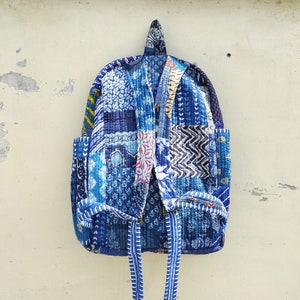 Cotton Quilt Patchwork Backpack Cotton Indian Laptop Bag Hand Bohemian Hippie Tote Backpack cotton patch work tote bag reversible bag