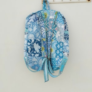 Baumwoll-Patch-Arbeitsreise-gesteppter Rucksack, Handtasche mit großer Kapazität, Reisetasche, Segeltuchtasche, tägliche Tasche, Schulrucksack-Studenten-Reißverschluss-Schultasche