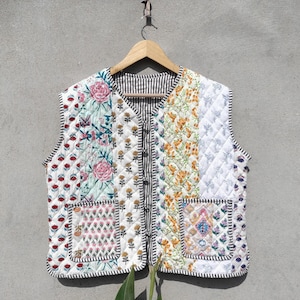 Handmade Patchwork Kantha Jacket: Bohemian Quilted Cotton Coat