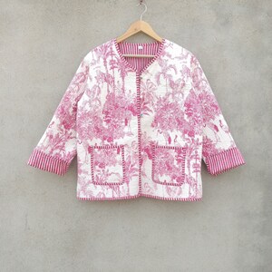 Handmade Indian Patchwork Quilted Jacket: Boho Cotton Coat
