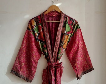 Reine Seide Kimono, Hochzeitsmode, Frauen Kleid, Nachtwäsche Kimono, Brautjungfer Geschenk, Boho, Braut Robe, Geschenke für sie, Kimono Robe
