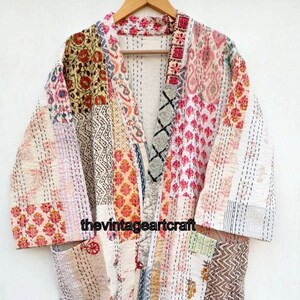 Robes Embroidery, Robes Cotton, Winter Robes, Kantha Kimono, Robes ...