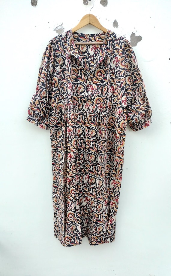 Indian Handmade Cotton Nightwear Drees : Summer Nightwaer Drees