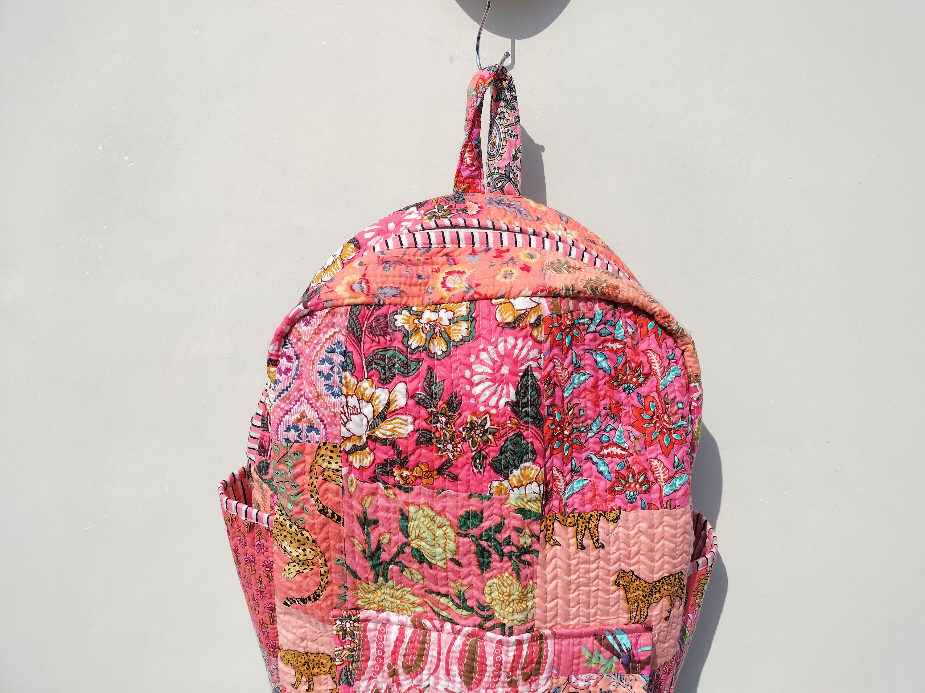 Cotton Patchwork Backpack: Bohemian Quilted Laptop Bag - Etsy