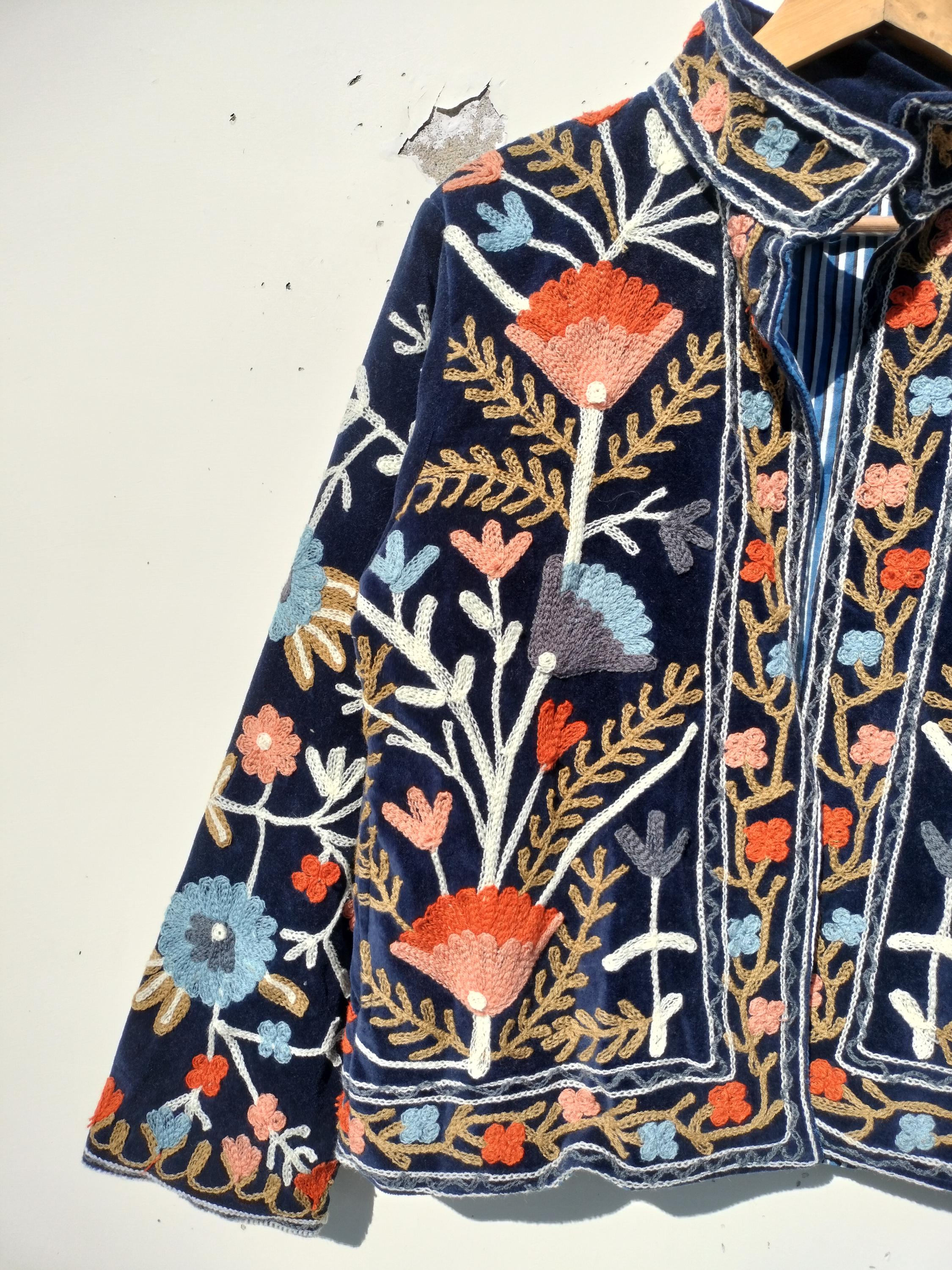 Suzani Valvet Handmade Embroidery Reversible Jacket and Coat - Etsy