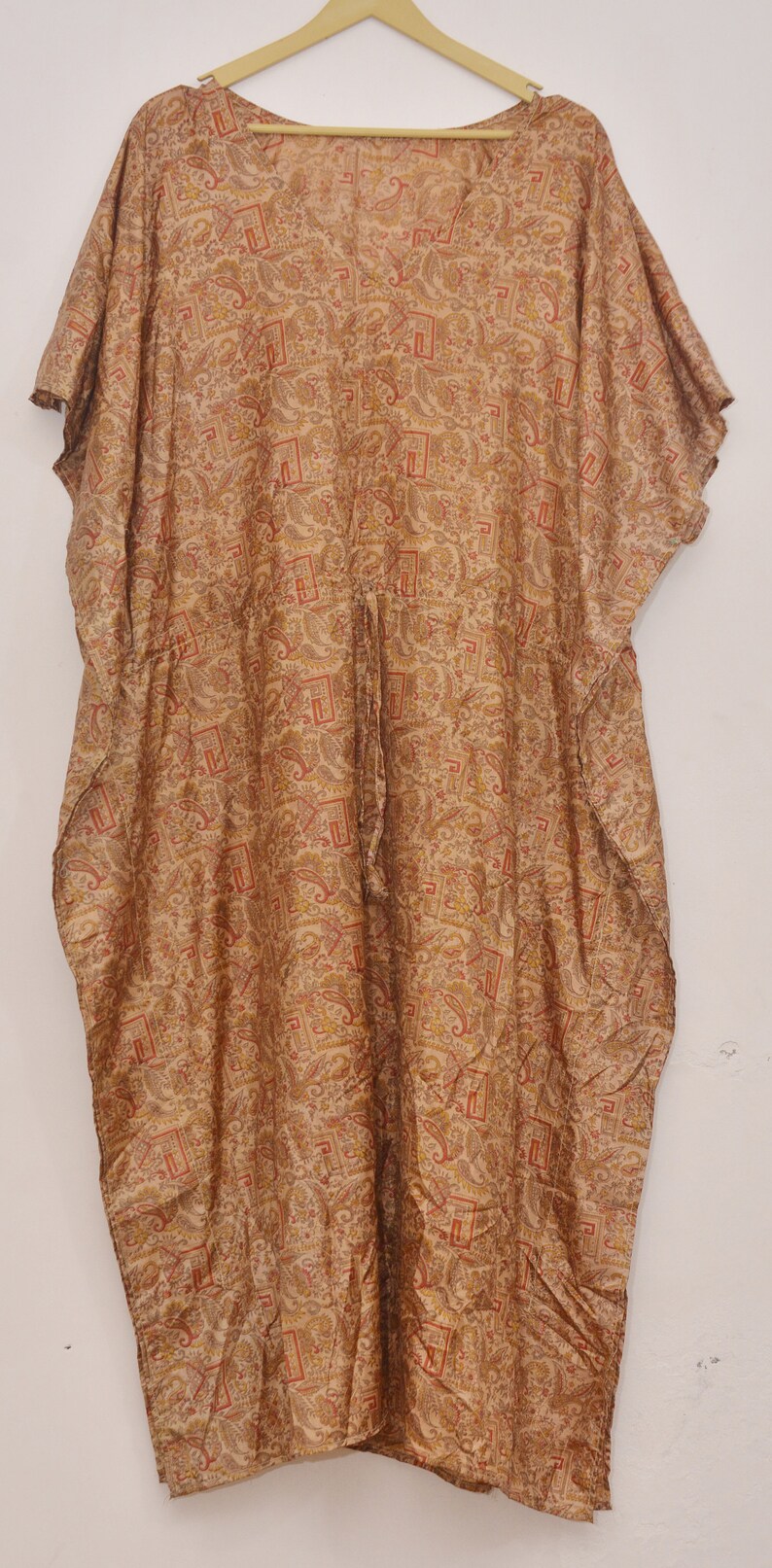 Vintage silk kaftan African style full length embleshed caftan dress for woman girls Indian Handmade Caftan Beach Wear Swimwear