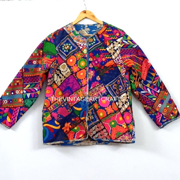 Bohemian Tribal Gypsy Banjara Jacket - Indo Western Fashion Kutch Jacket - Traditional Handmade Colorful Mirror Work Jacket - Dandiya Wear