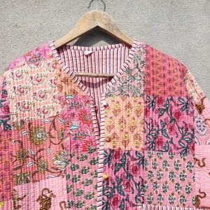 Handmade Cotton Patchwork Jacket: Reversible Quilted Boho Coat - Etsy