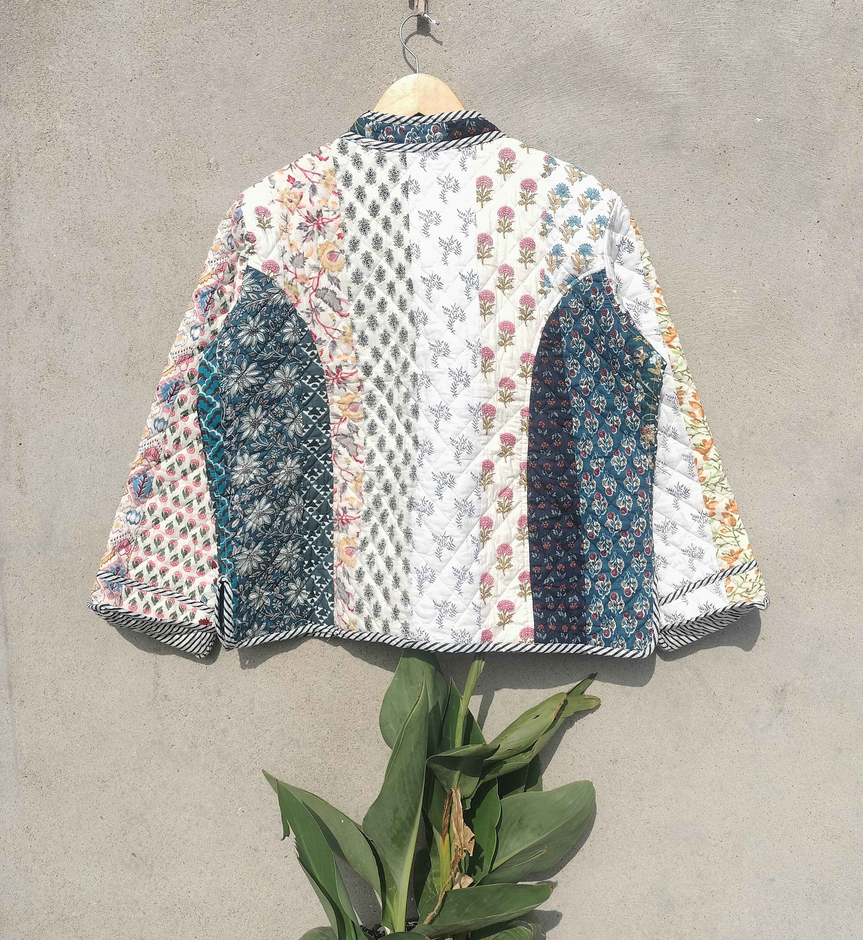 Patchwork Cotton Quilted Jacket Bohemian Winter Wear Coat