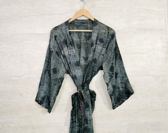 Vintage Kimono Robe, Brautjungfer Robe, Kimono Robe, Strand-Vertuschung, Brautjungfer Robe, Baumwollrobe, Bademantel