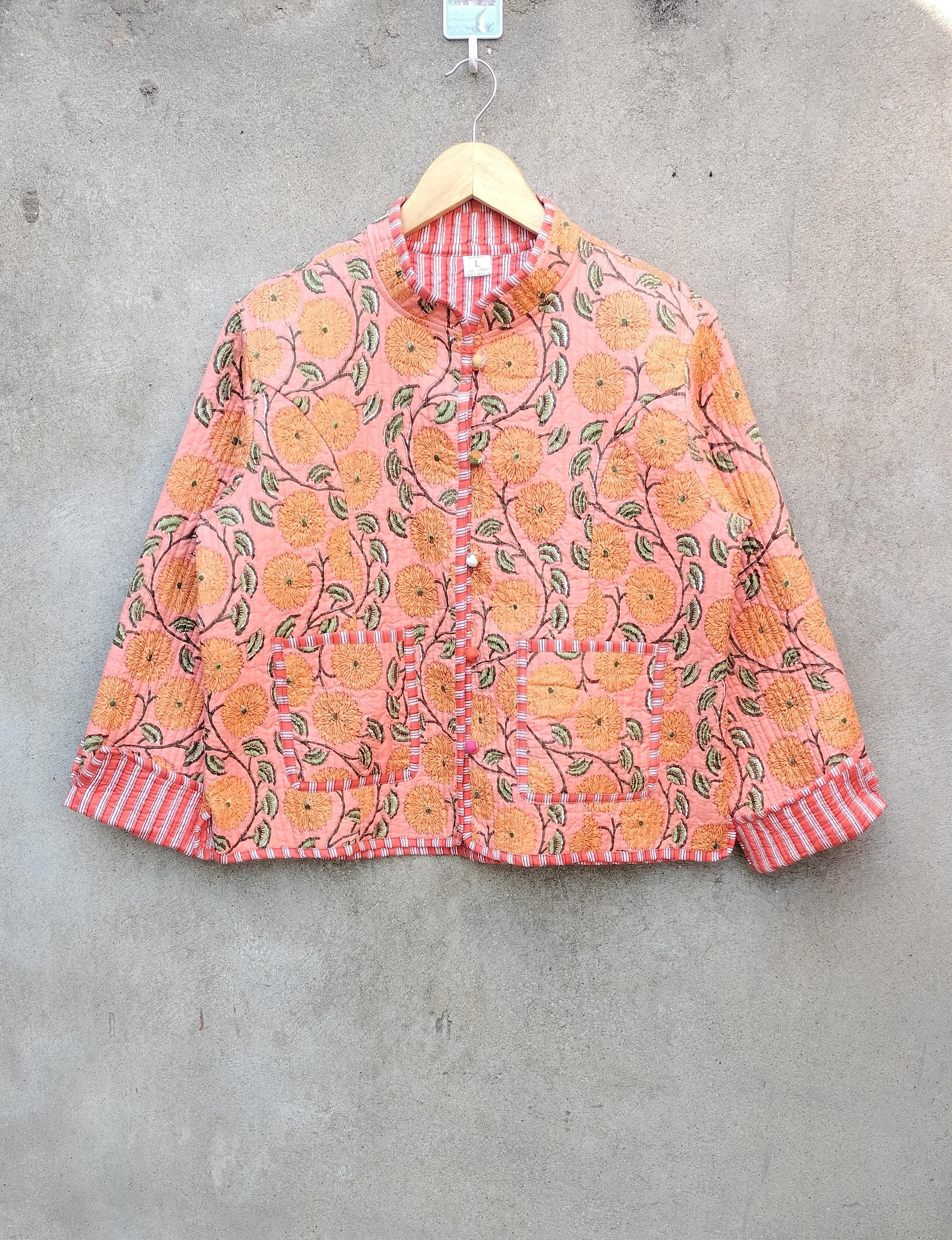 Veste En Lin Orange Style Saharienne - Taille 42, Occasion Très Bon état