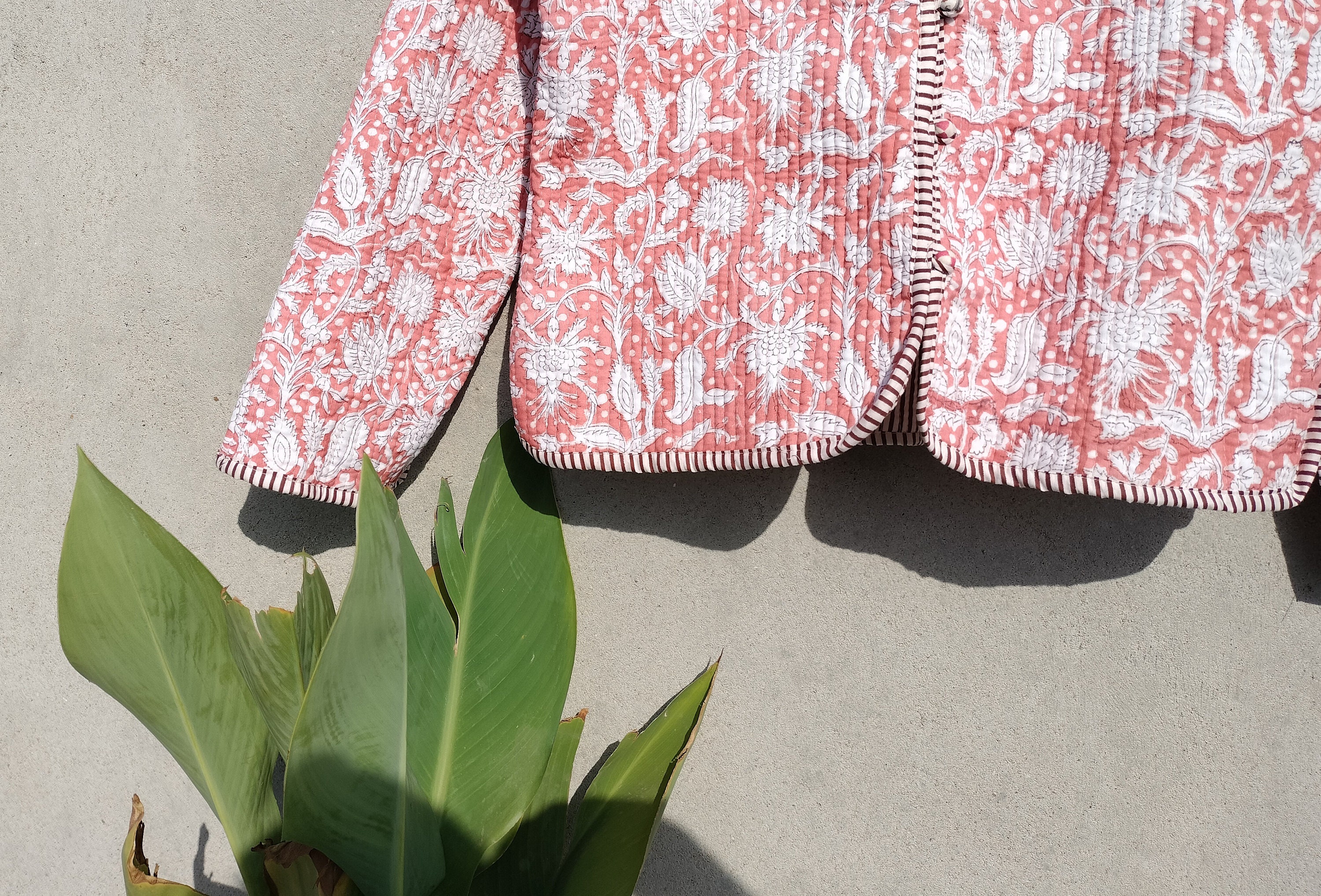 Hand Block Print Cotton Jacket: Reversible Indian Quilted Coat - Etsy