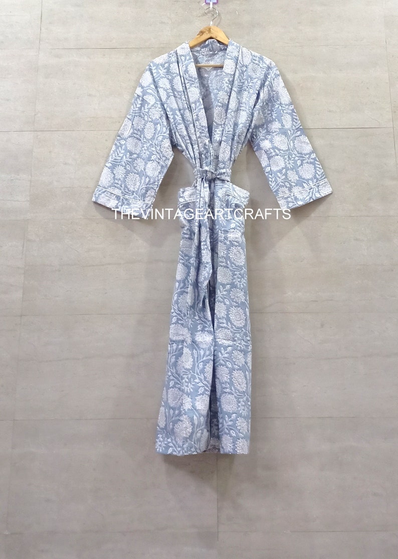 Robes de kimono 100% coton, Kimono en pur coton, Kimono en coton, Vêtements de festival, Kimono Kaftan, Kimono oriental, Robes pour femmes image 4