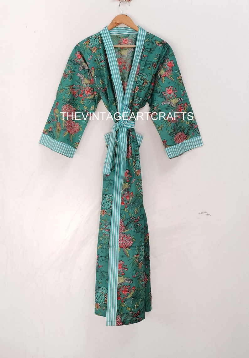 Boho Cotton Kimono Robe Turkish Cotton Kimono Bathrobe,SPA Robe, Boho bridesmaid Robe,Cotton Kimono,Bath Robe,Swim Wear,Night Wear Free Size image 5