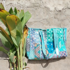 Handmade Cotton Quilted Patchwork Tote Bag: Large Market Bag